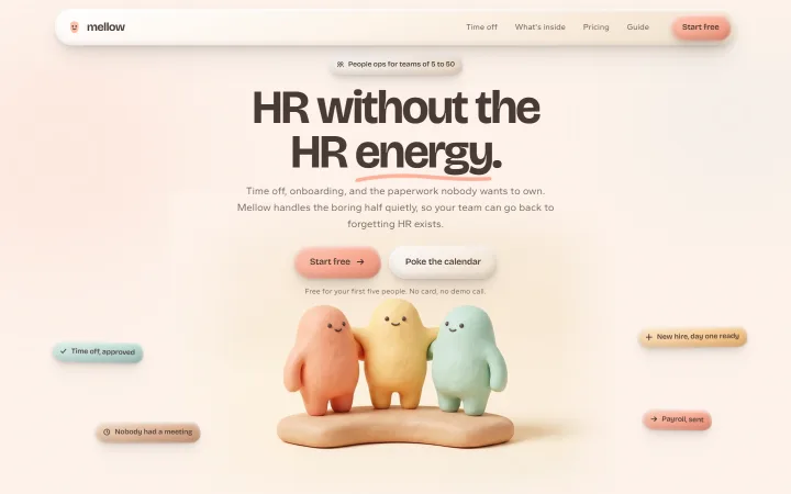 Mellow HR platform website